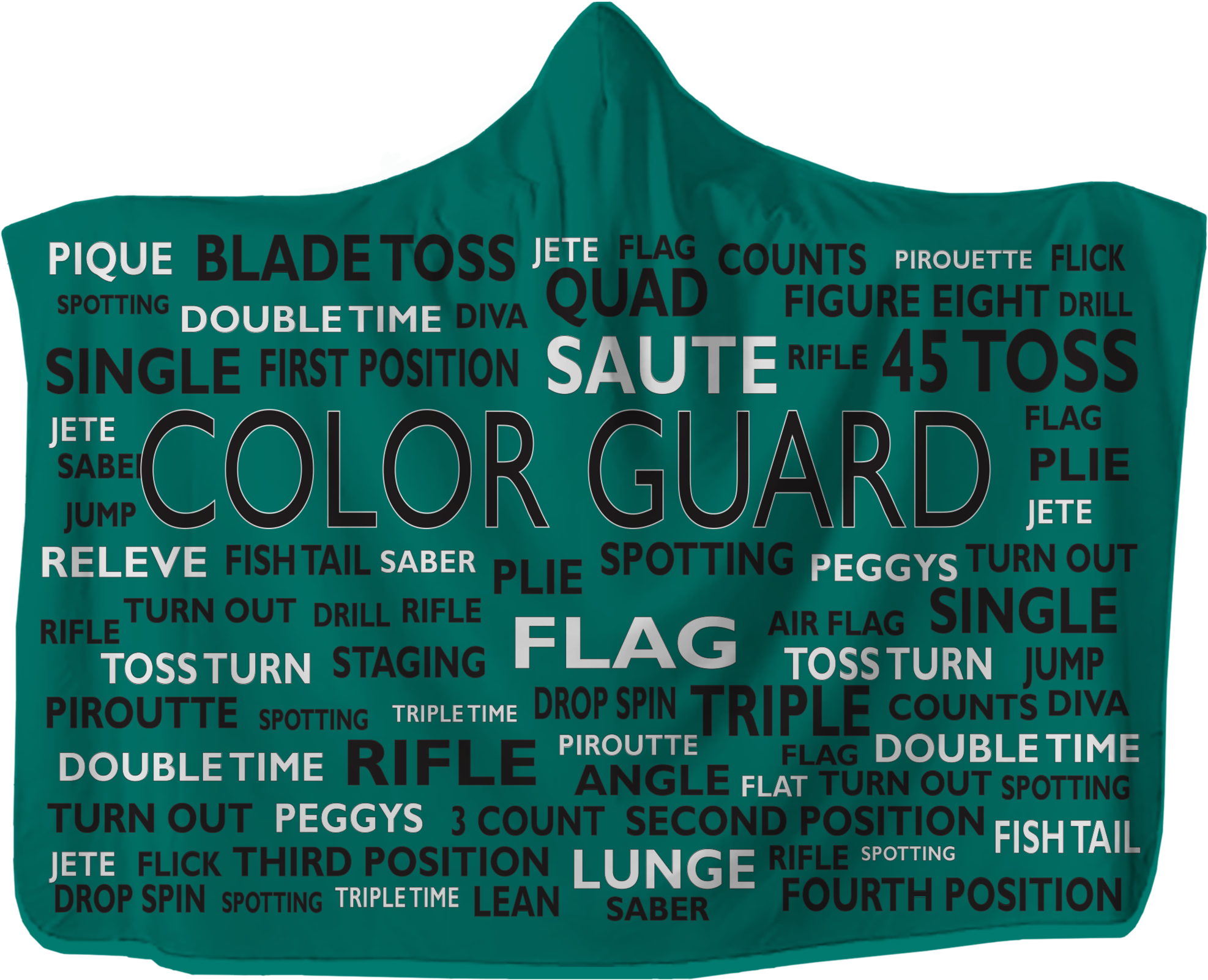 Colorguard Hooded Blanket Choose Your Color - Ticket (1800x1592), Png Download
