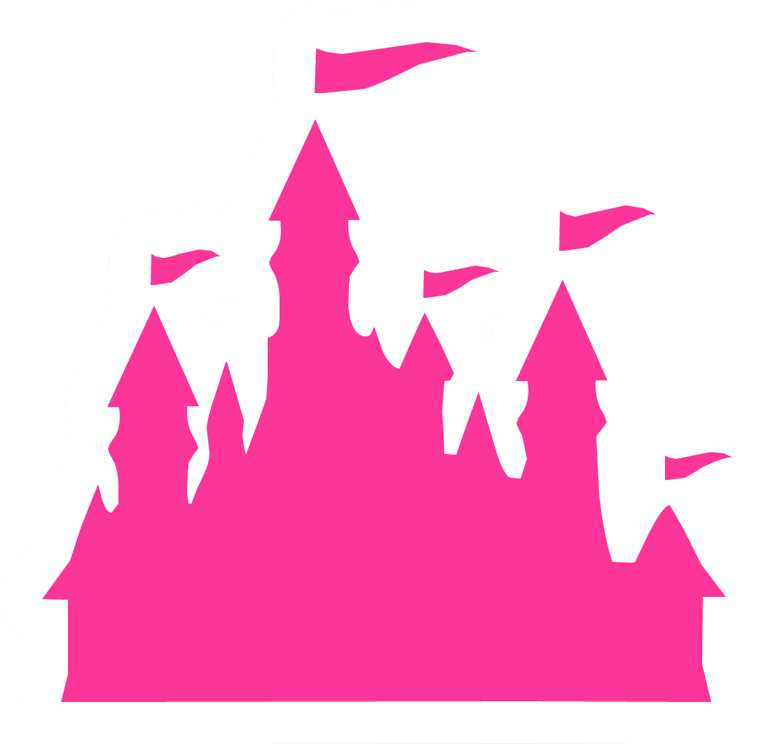 Pink Mystery Pin - Pink Disney Castle Png (1106x1062), Png Download