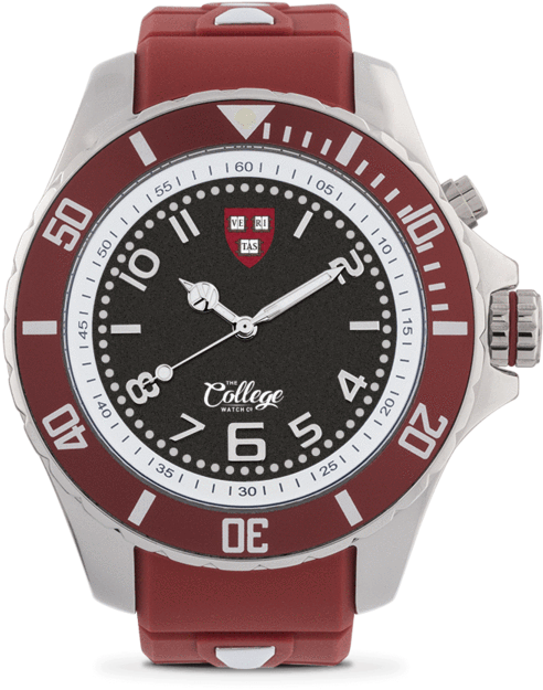 Harvard Crimson Watch - Rolex Submariner (600x638), Png Download