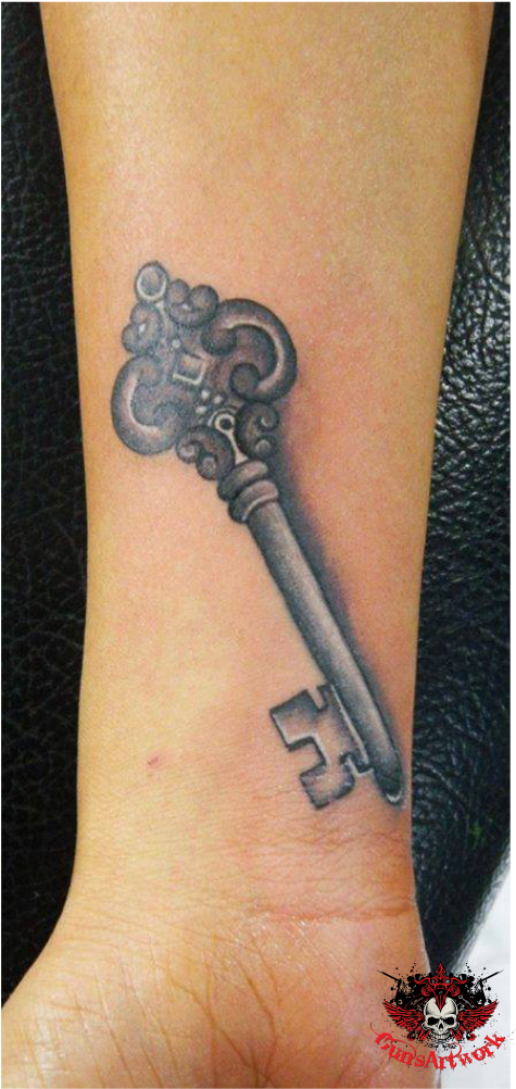 Key Tattoo - Tattoo (1001x1012), Png Download