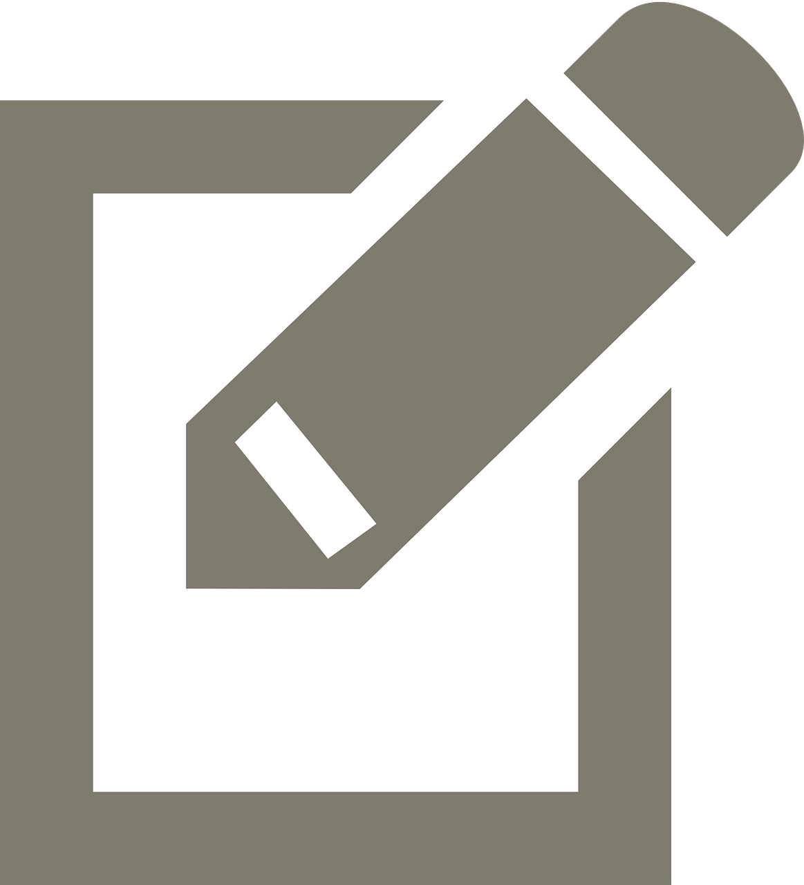 Pencil, Icon - Gray Pen Icon (1163x1280), Png Download