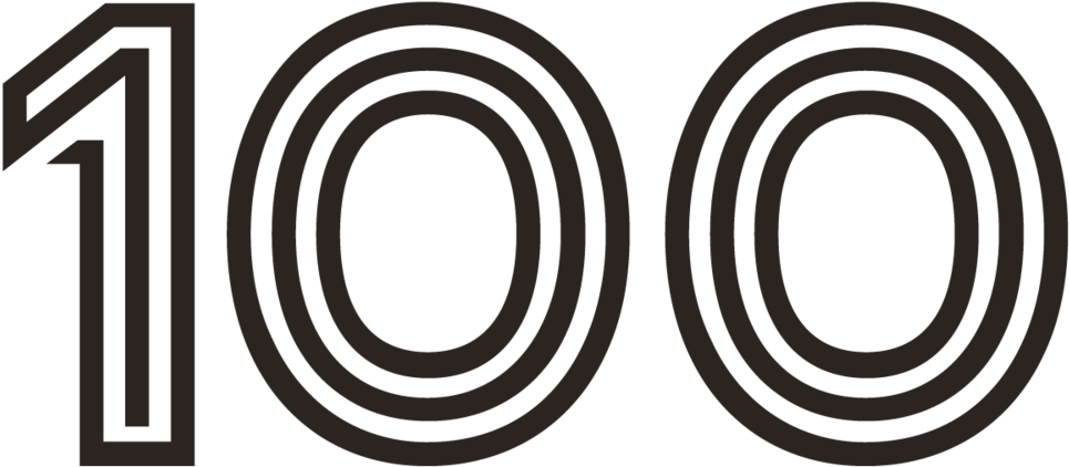 100 - Circle (1000x458), Png Download