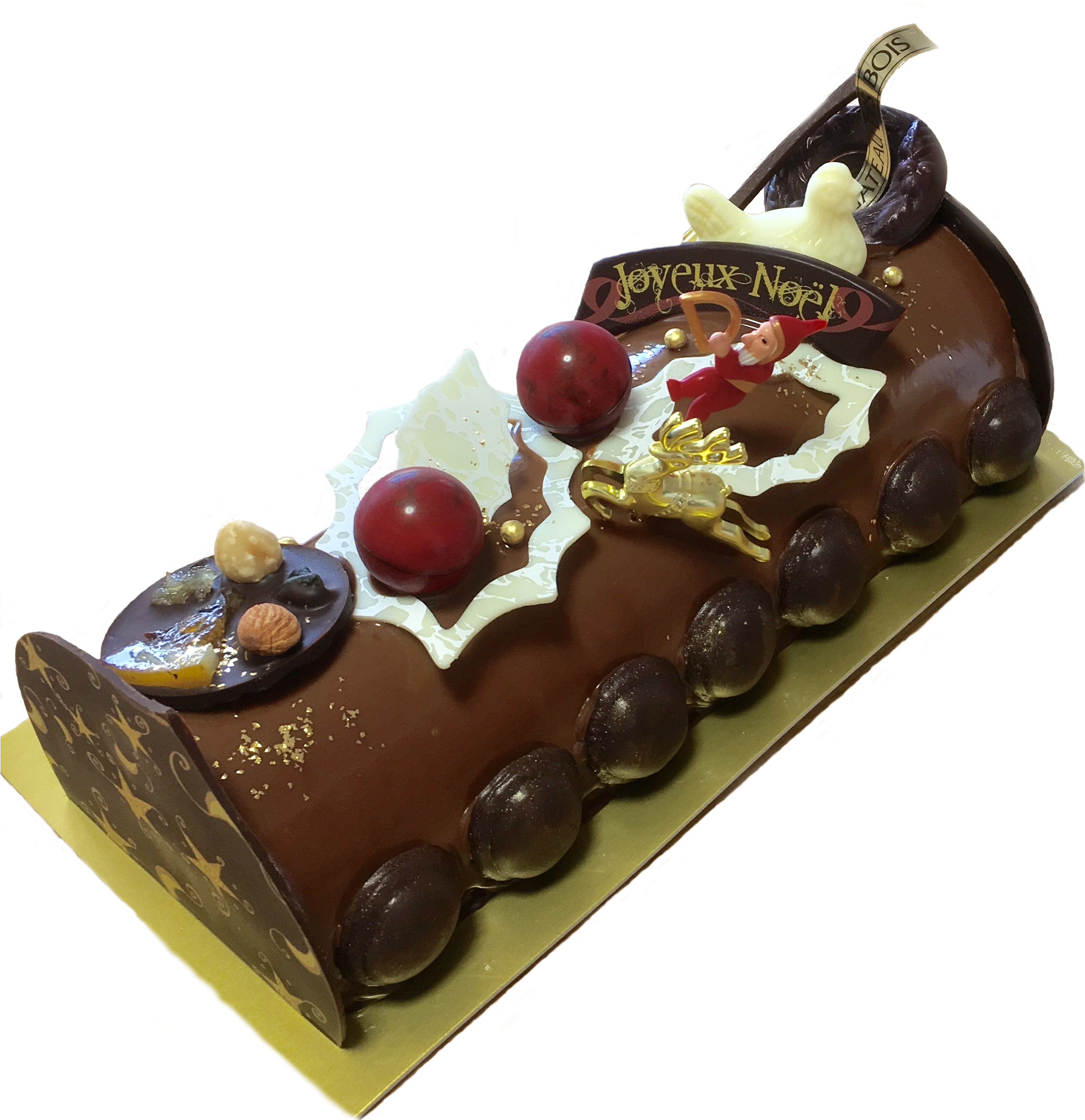 Chocolate Japanese Christmas Cake - Chocolate (2452x2590), Png Download
