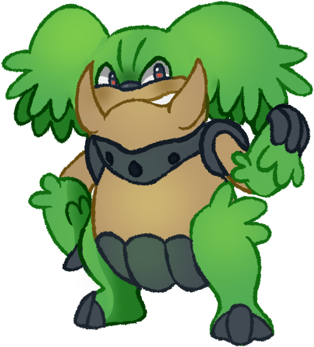 Grass/ground Granbull - Cartoon (711x733), Png Download
