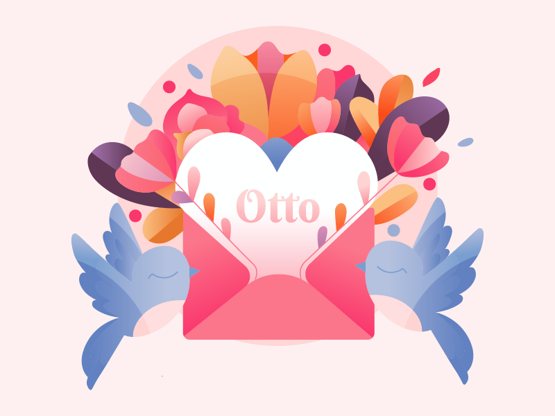 Love Birds Lovebirds Flowerpower Flowers Valentinesday - Illustration (800x600), Png Download