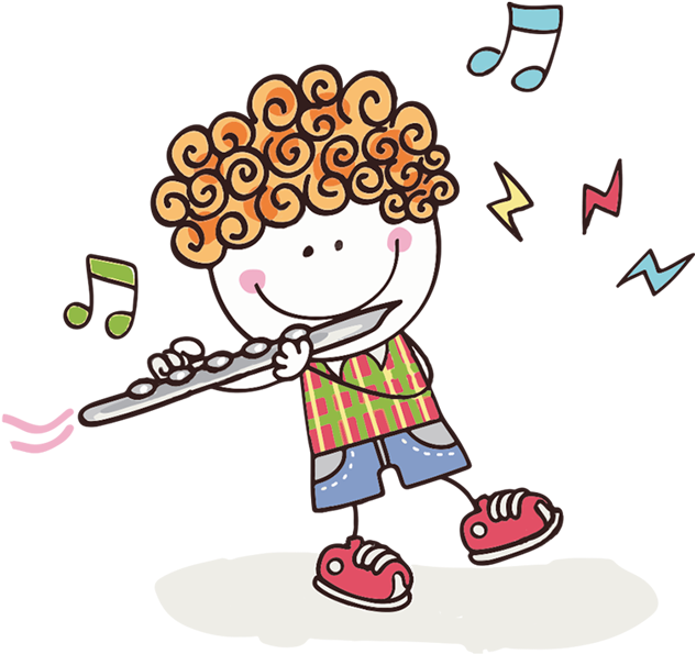 Clipart Piano Flute - Play The Flute Cartoon (700x637), Png Download