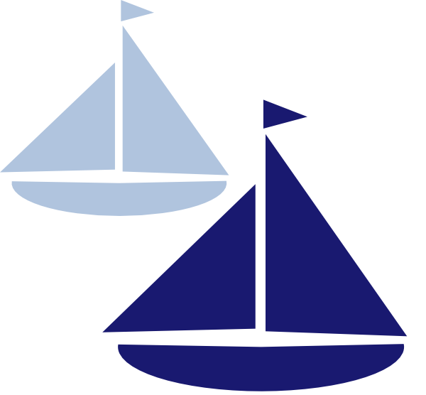 Sailboat Navy Blue Sailboat - Siluetas De Barcos De Vela (600x556), Png Download