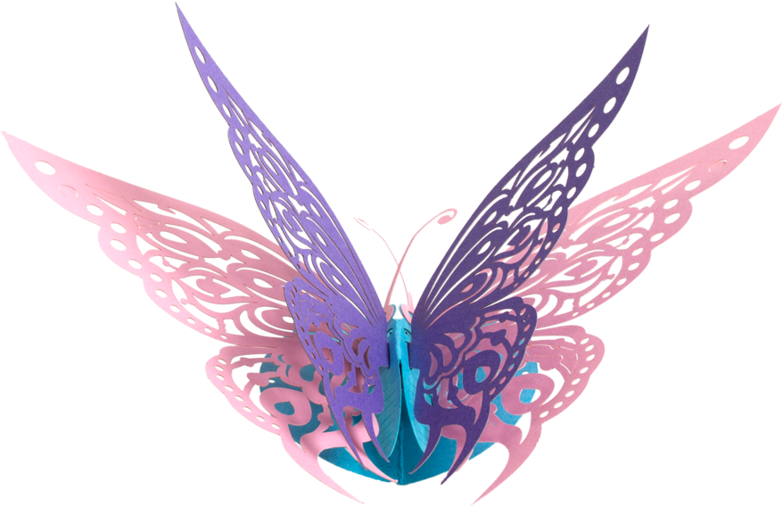 Butterfly Pop Up Greeting Card - Swallowtail Butterfly (1260x720), Png Download