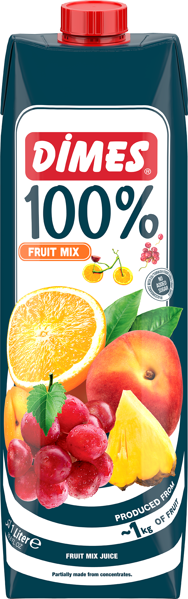 Di̇mes Premium 100% Mix Fruits - Dimes (660x2098), Png Download