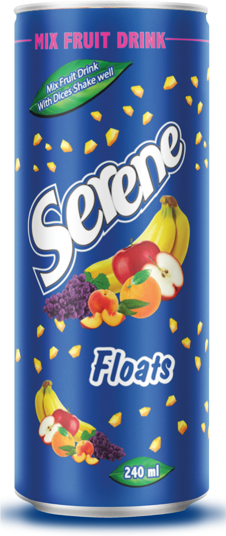 Mix Fruits Can - Carbonated Soft Drinks (736x1845), Png Download