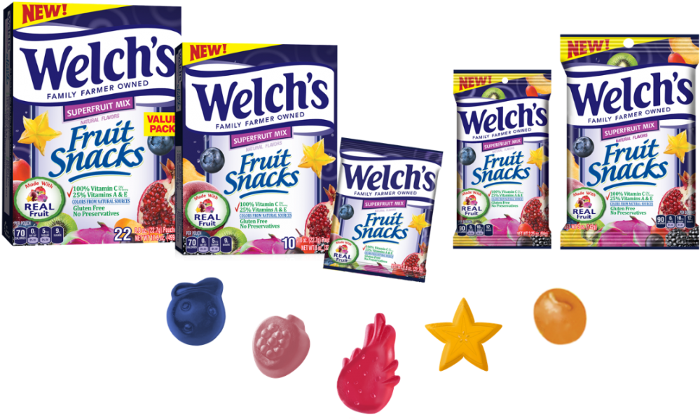 Facts About Welch's Fruit Snacks - Welch's Superfruit Mix Fruit Snacks (1024x607), Png Download