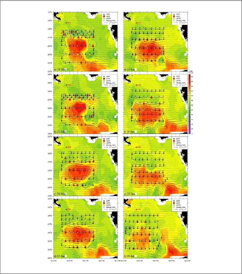 Tracks Of The Wp-3d And Profiler Drop Points Overlaid - Art (850x982), Png Download