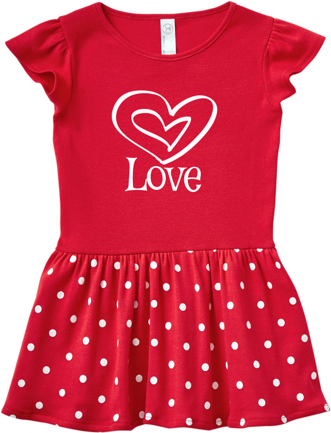 Double Heart Love Infant Baby Dress - Dress (800x1080), Png Download
