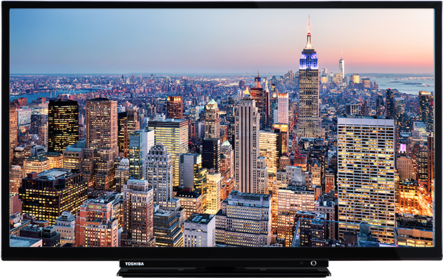 32" Toshiba Hd Ready Tv Front - New York (640x640), Png Download
