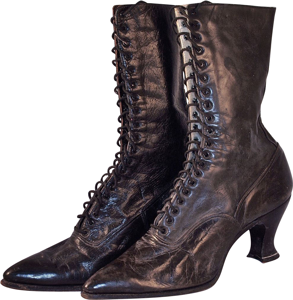 Tc355a - 1l - Ruby Lane Png Victorian Shoes (1013x1013), Png Download
