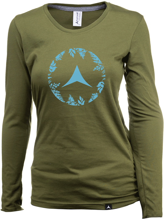 Aspinwall Womens Long Sleeve Shirt Army Baby Blue Heritage - Long-sleeved T-shirt (672x800), Png Download