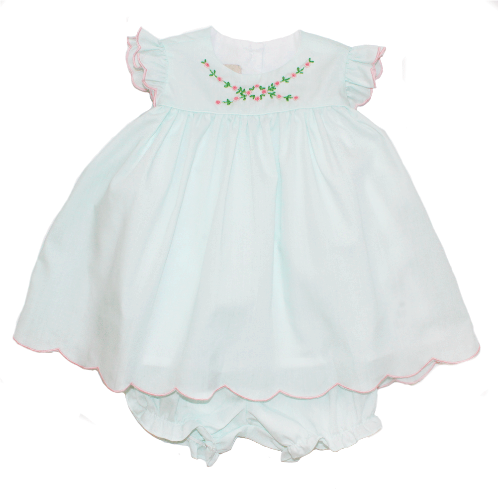 Mint Embroidered Dress - Girl (1000x1000), Png Download