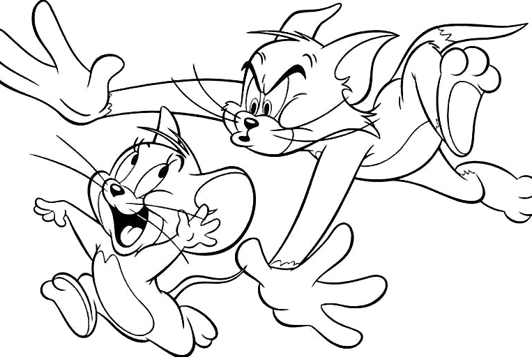 763 X 522 11 - Tom And Jerry Colouring Book (763x522), Png Download