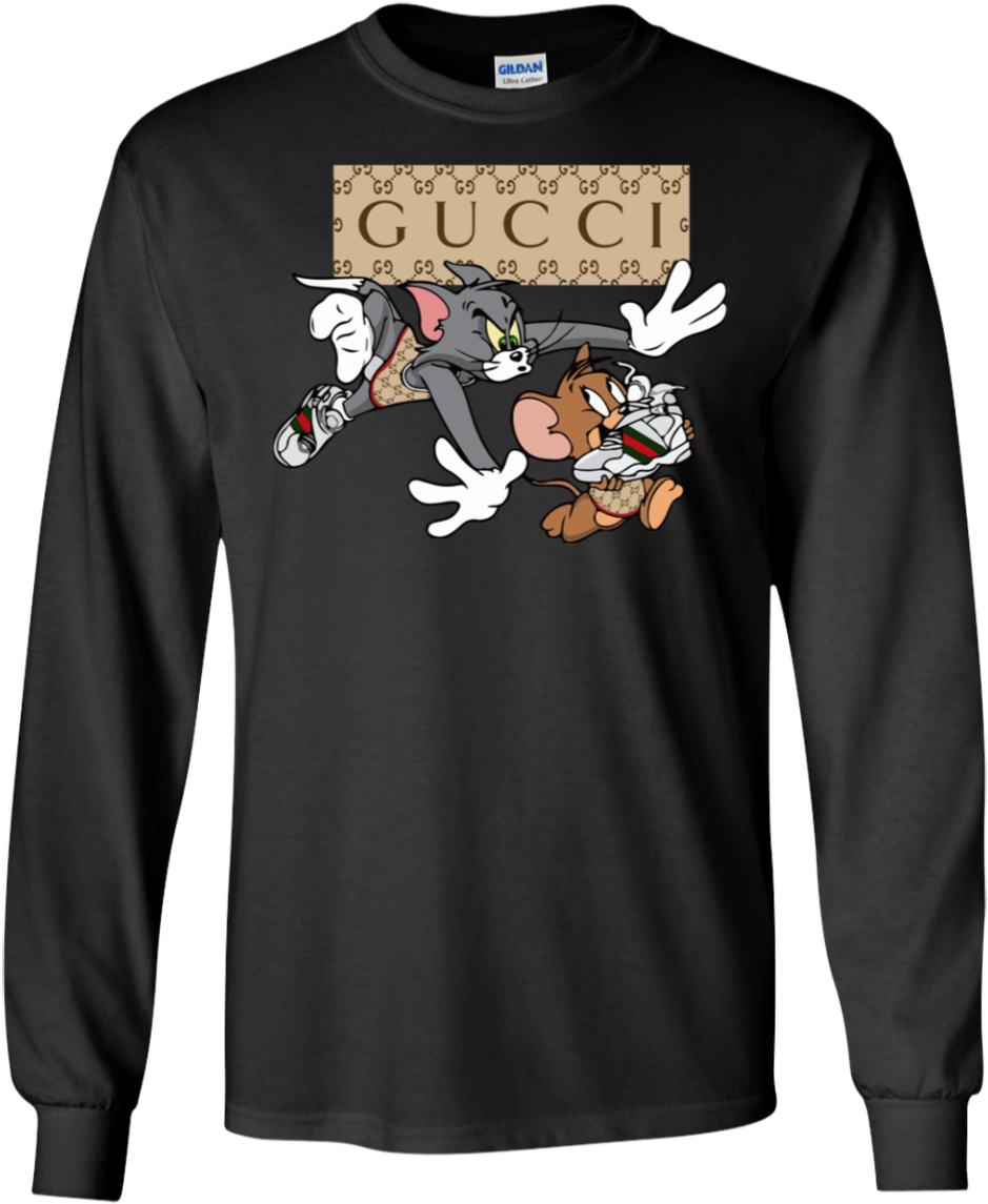 Tom Jerry Gucci Shirt Ls Shirt - Tom And Jerry Gucci (1155x1155), Png Download