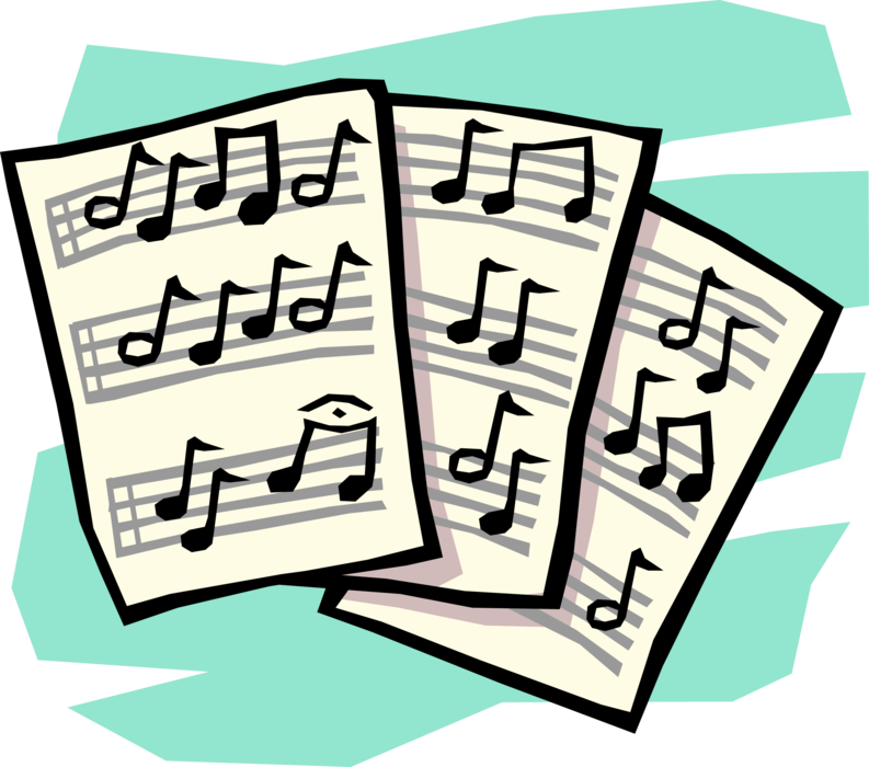 Vector Illustration Of Sheet Music Musical Notation - Sheet Music Clipart Png (793x700), Png Download