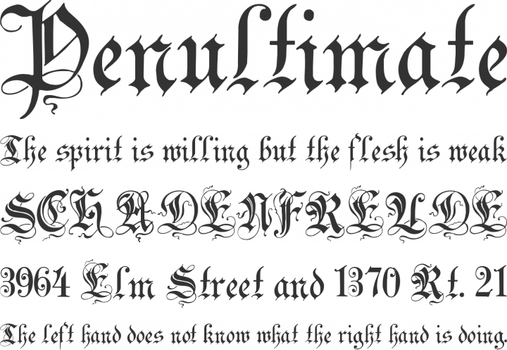 Download Print Or Web Version Of This Font - Calligraphy (720x497), Png Download