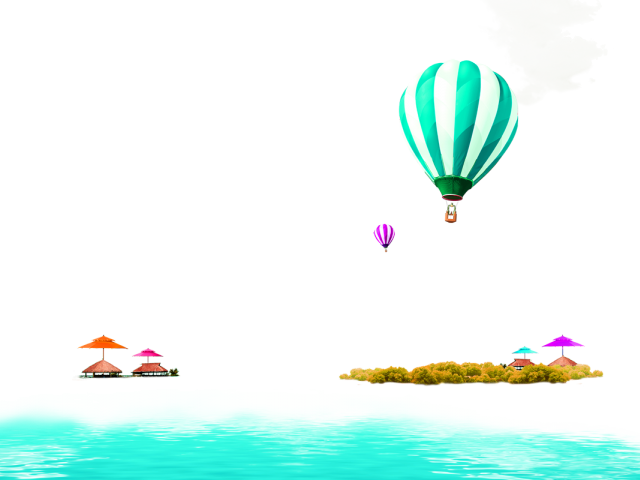 Hot Air Balloon Clipart Border - Balloon (640x480), Png Download