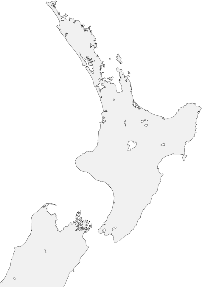 New Zealand North Island Outline - Map (768x1024), Png Download