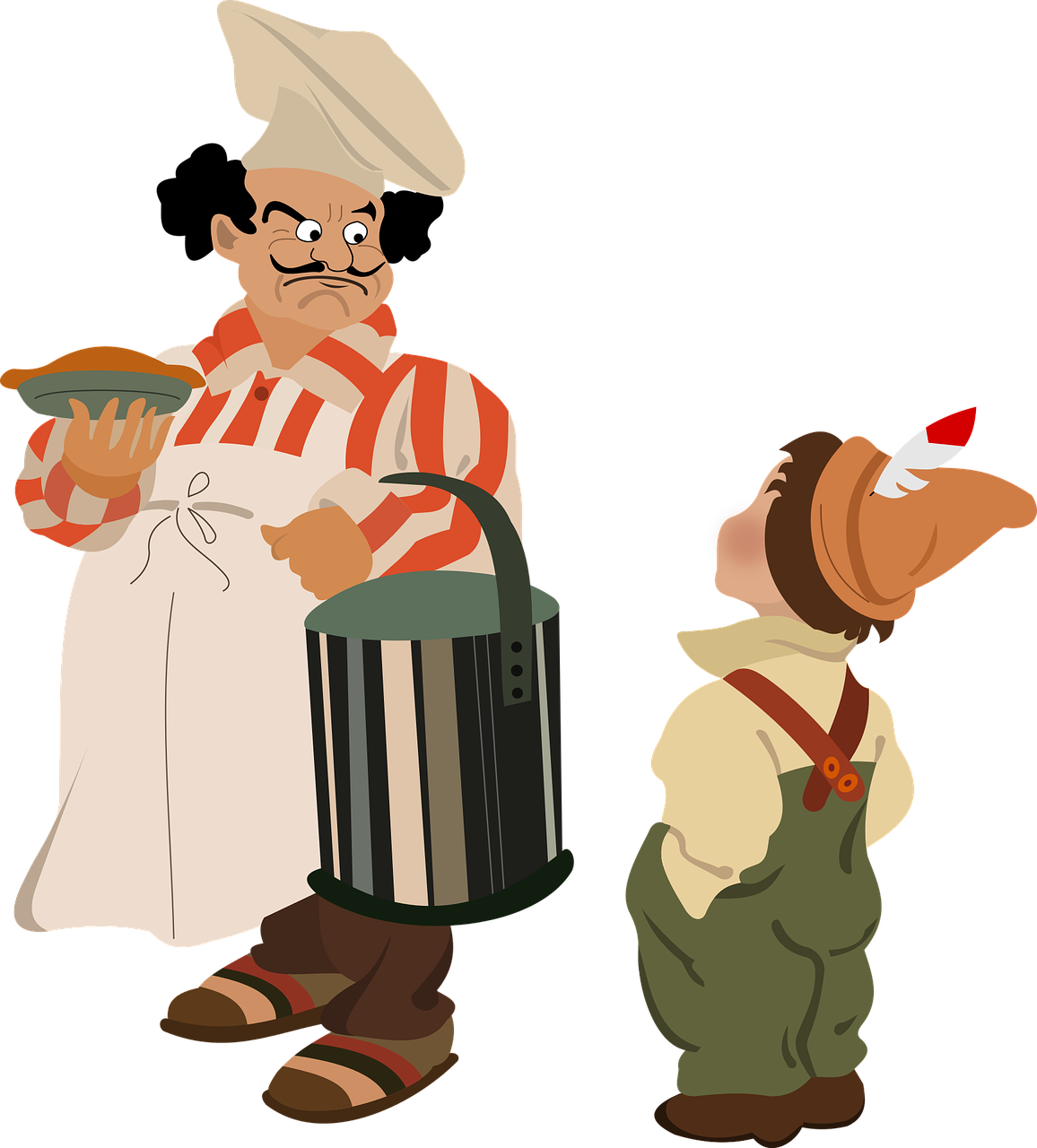 Chef Boy Cooking - Apron (1156x1280), Png Download