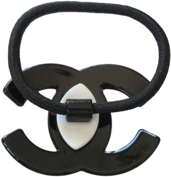 Chanel Big White Logo Hair Tie Vip - Emblem (800x800), Png Download