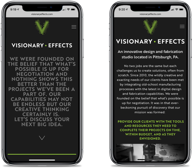 Design And Architecture Website Visionary Effects Bootstrap - Smartphone (1000x666), Png Download