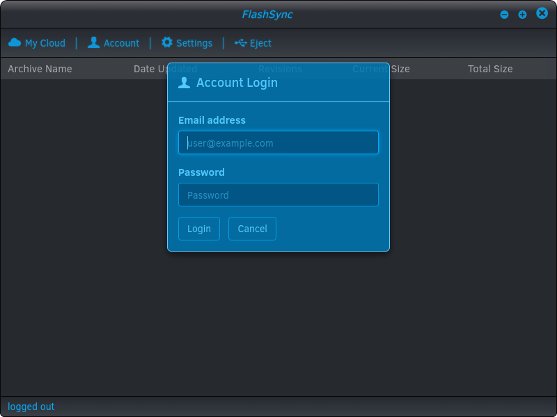 An Early Development Image Of Flashsync, A Client Side - Nodejs Gui (800x600), Png Download