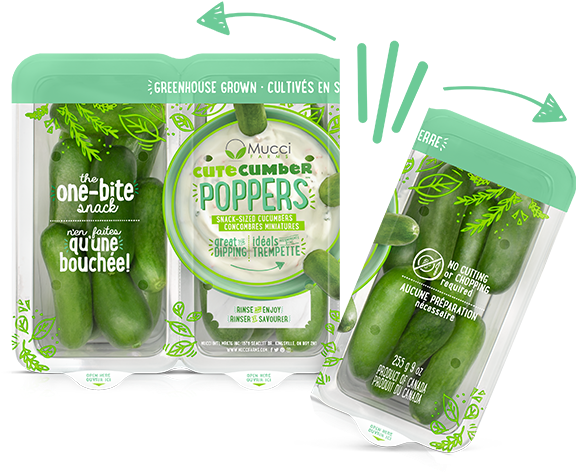 Cutecumber Poppers Ezsnap - Broccoli (740x541), Png Download