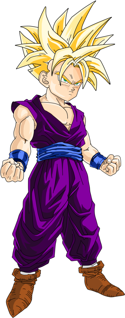 Or Kid Trunks Dogi - Gohan Cell Games Saga (709x1126), Png Download