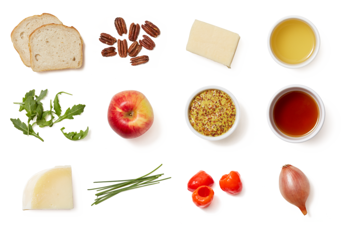 Apple & Dijon Grilled Cheese Sandwiches With Romaine - Sliced Bread (700x477), Png Download