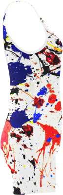 Blue & Red Paint Splatter Classic One Piece Swimwear - Angelinana Custom Blue & Red Paint Splatter Custom (500x500), Png Download