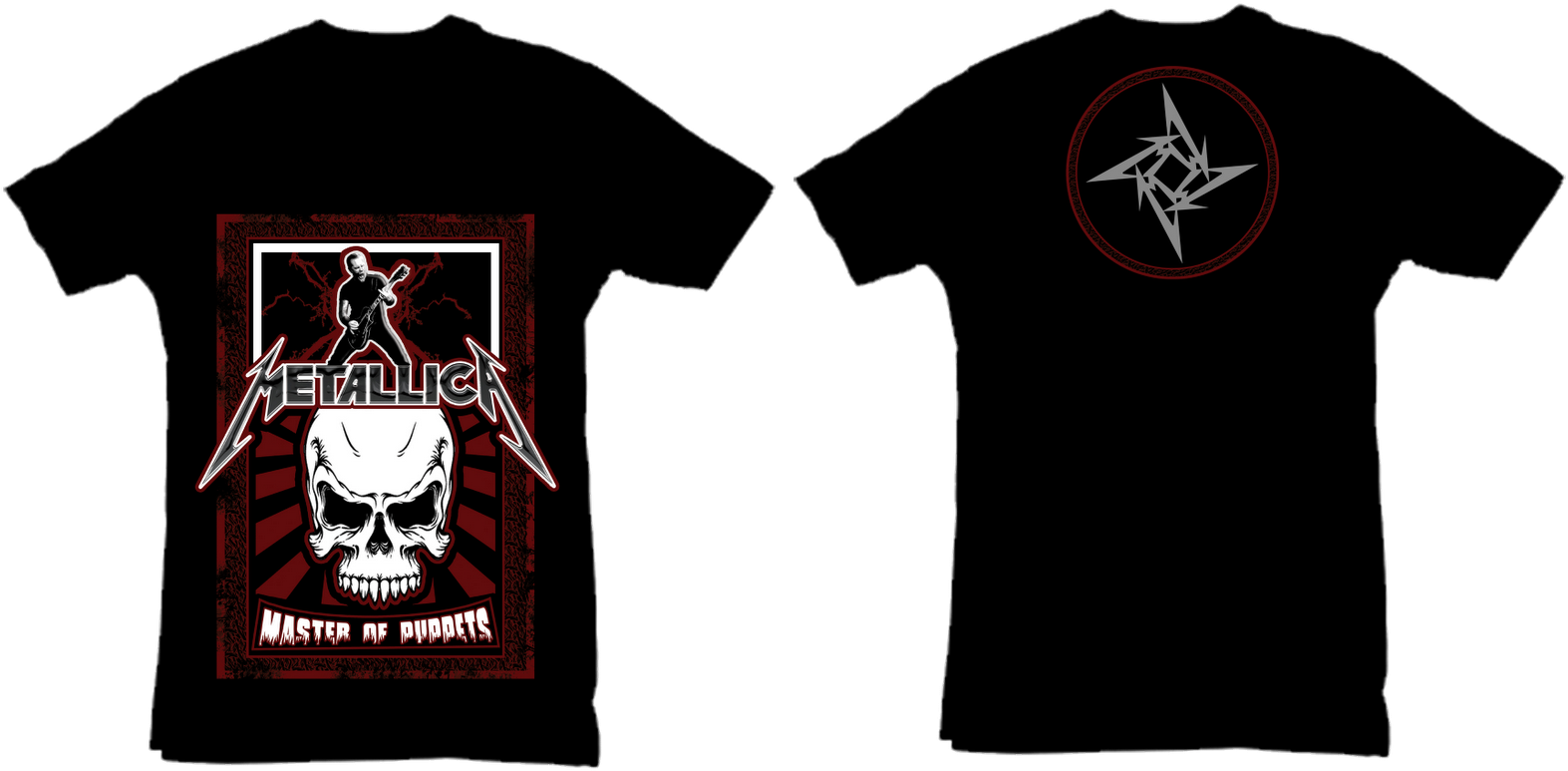 Metallica And Megadeth T-shirt - Design T Shirt Metallica (1600x1131), Png Download