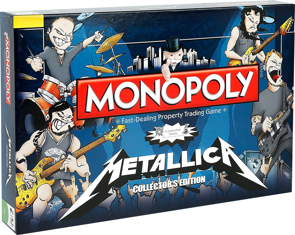 Monopoly - Metallica Edition - Metallica Monopoly Board Game (1000x798), Png Download