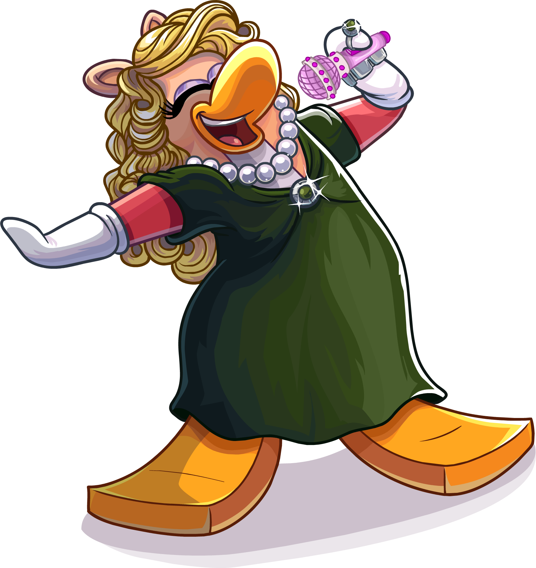 Singing Transparent Png - Club Penguin Miss Piggy (1770x1874), Png Download