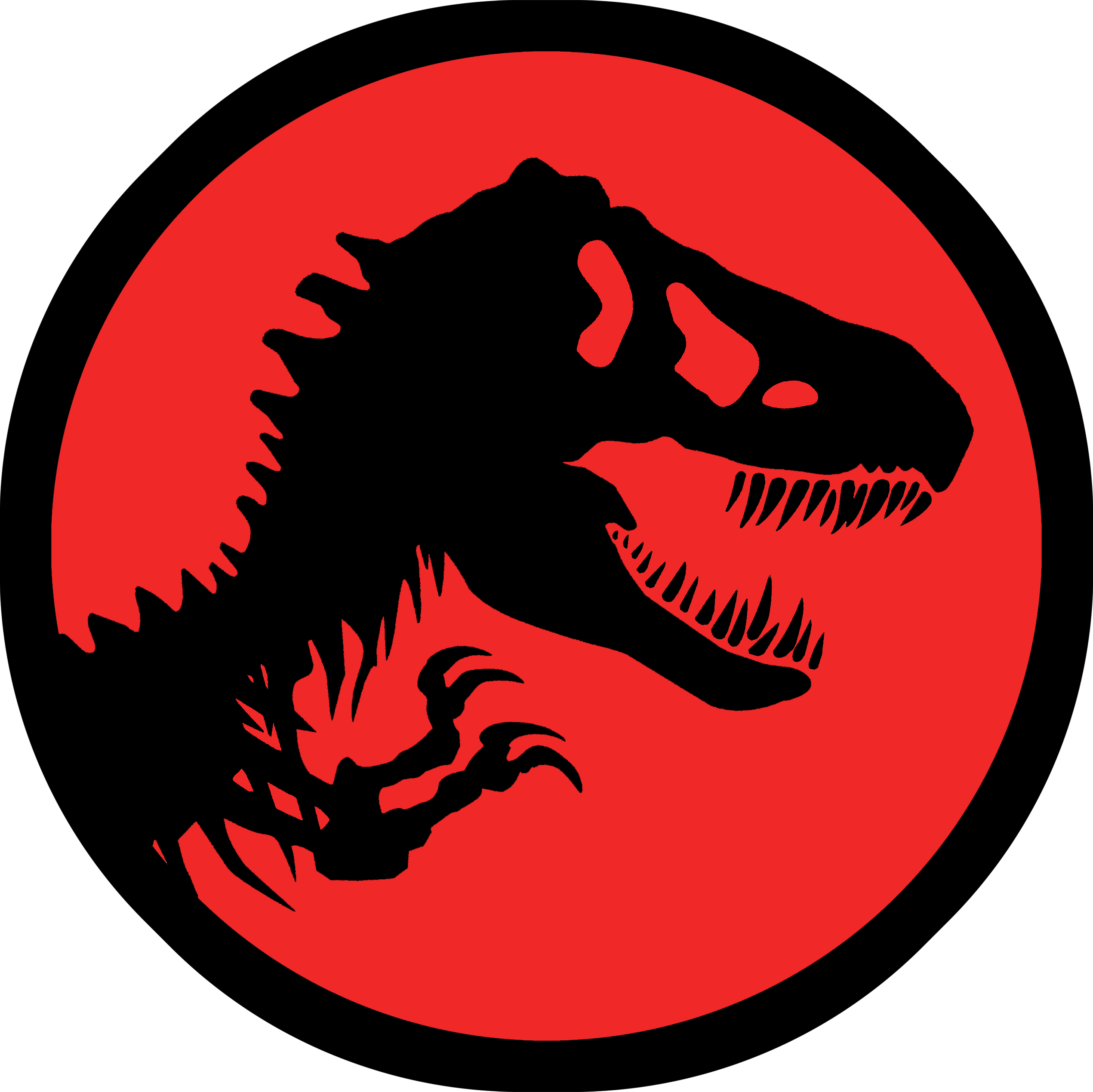 Jurassic Park Png File - Jurassic Park Dinosaur Logo (2541x2540), Png Download