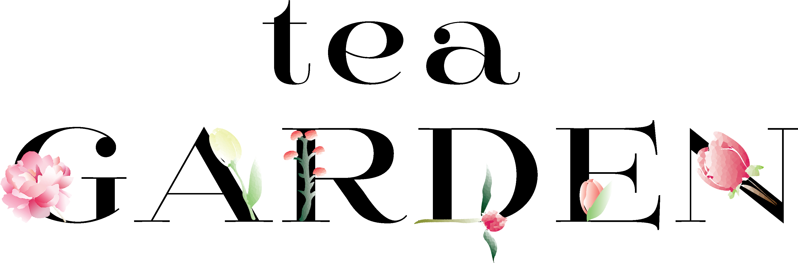 Tea Garden Title Text For Website - Graphic Design (3489x1391), Png Download