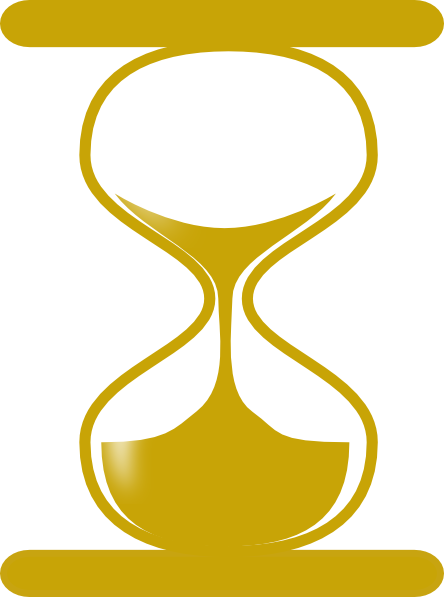 Golden Hourglass 2 Clip Art - Golden Hourglass Png (444x597), Png Download