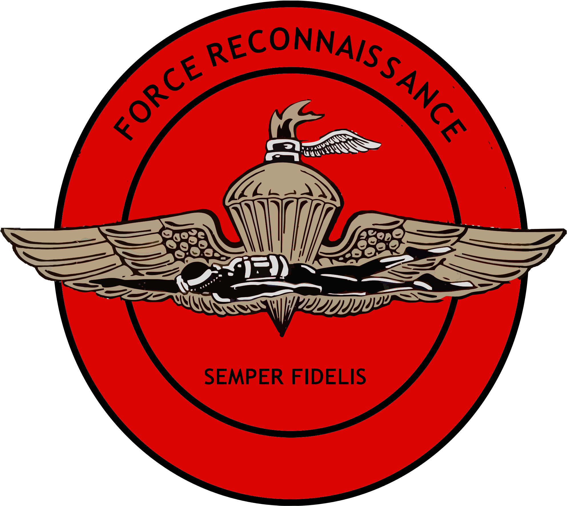 Usmc Force Recon Logo (1200x1073), Png Download