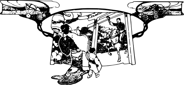 J P N Old Japan Kimono Family Svg Clip Arts 600 X 278 (600x278), Png Download