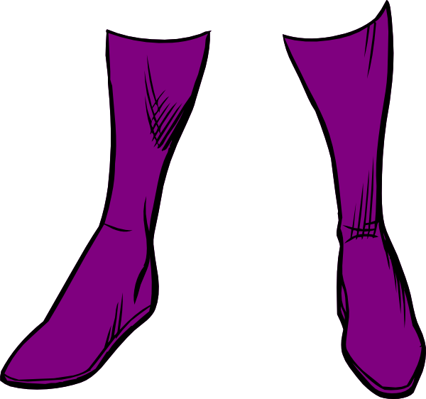 Purple Boots Clip Art At Clker - Purple Boots Clipart (600x562), Png Download