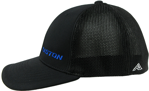 Easton Hat By Pacific All Black/red & White Flag (700x700), Png Download