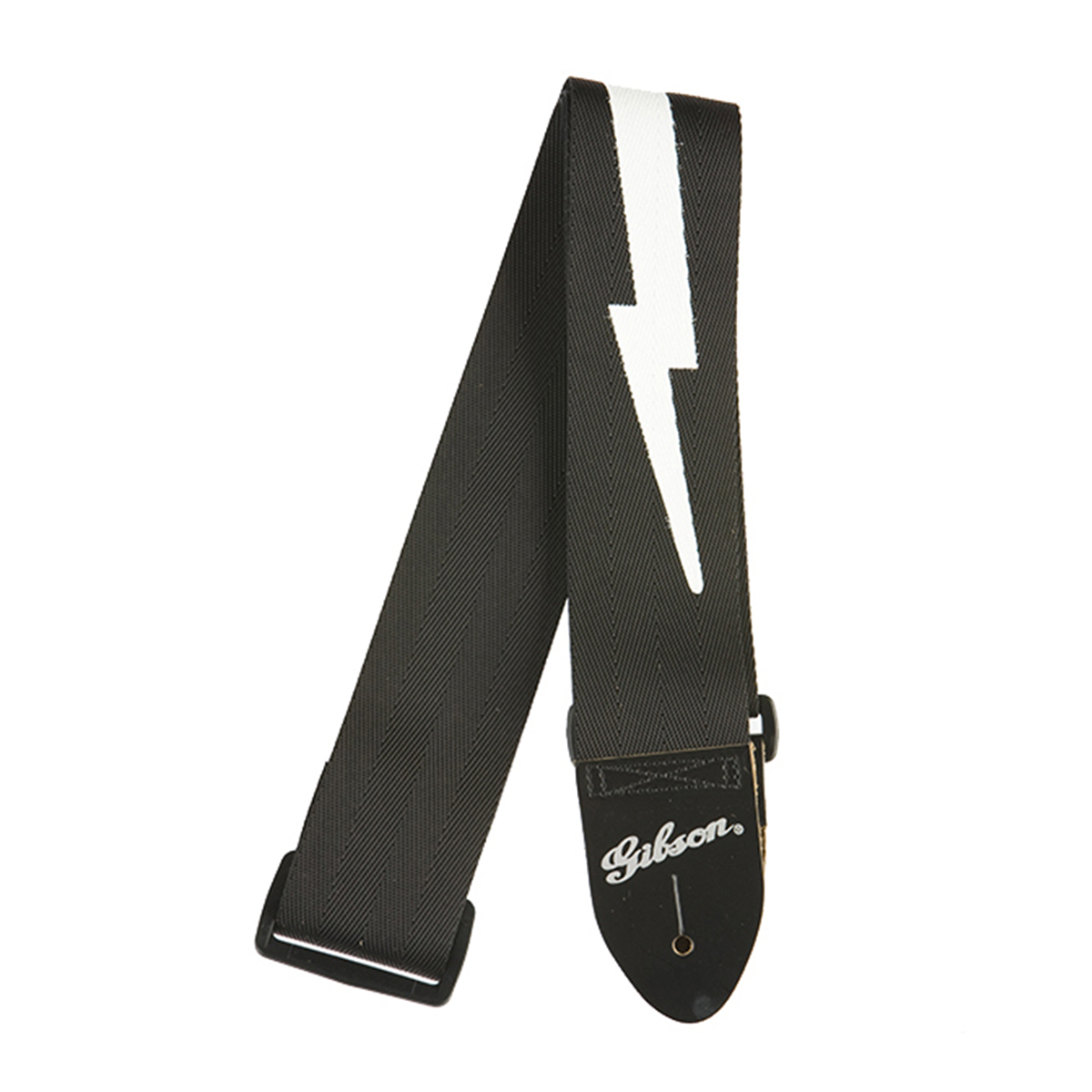 Gibson Lightning Bolt 2" Nylon Strap Black (1200x1200), Png Download