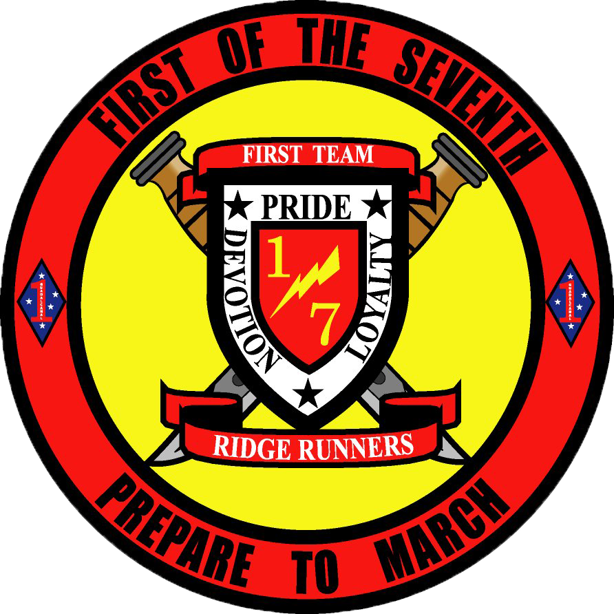 Marine Corps Exchange 29 Palms Marine World 7th Marine - 1st Battalion 7th Marines (892x892), Png Download