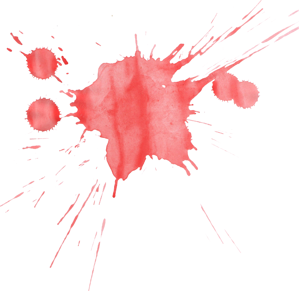 21 Red Watercolor Splatter - Watercolor Painting (1024x996), Png Download