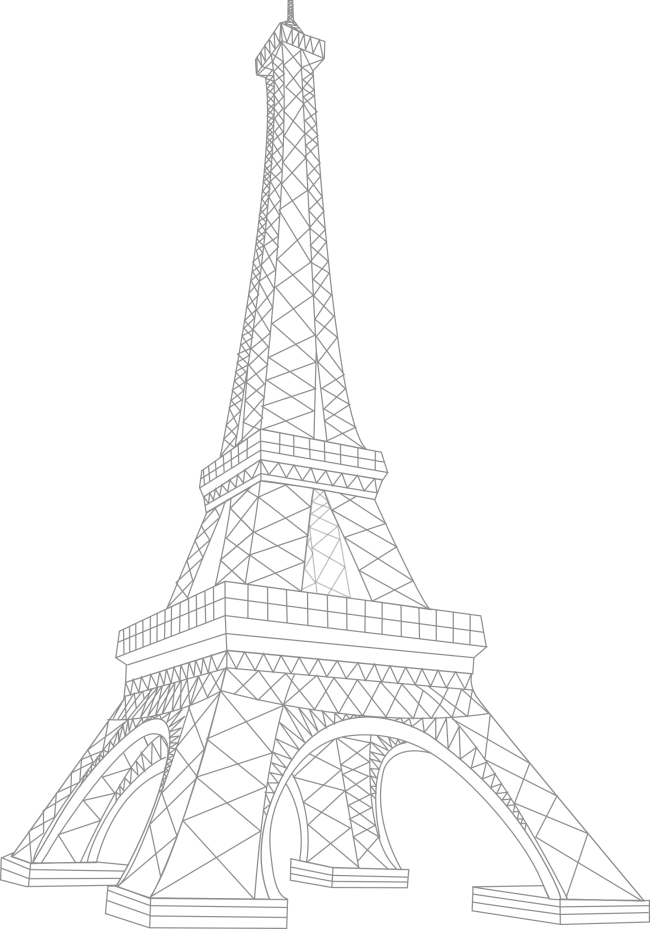 Eiffel Tower2 Png - White Png Eiffel Tower (650x929), Png Download