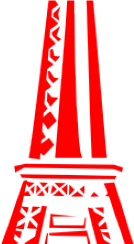 Eiffel Tower Clipart Red - Pink Eiffel Tower Clip Art (640x480), Png Download